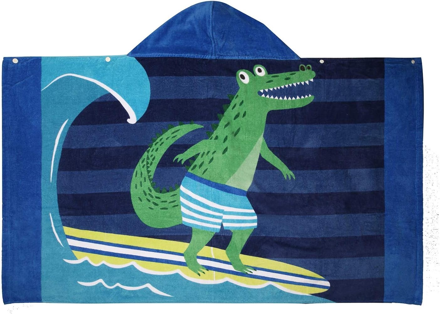 Violet Mist Hooded Towel Thick Bath Towels for Kids Cute Crocodile Quick Dry Sand Free Beach Towels Boys Soft Cotton Washcloths Poncho Cover-ups Bathrobe Pool Swim Shower Towels 31 in*51 in