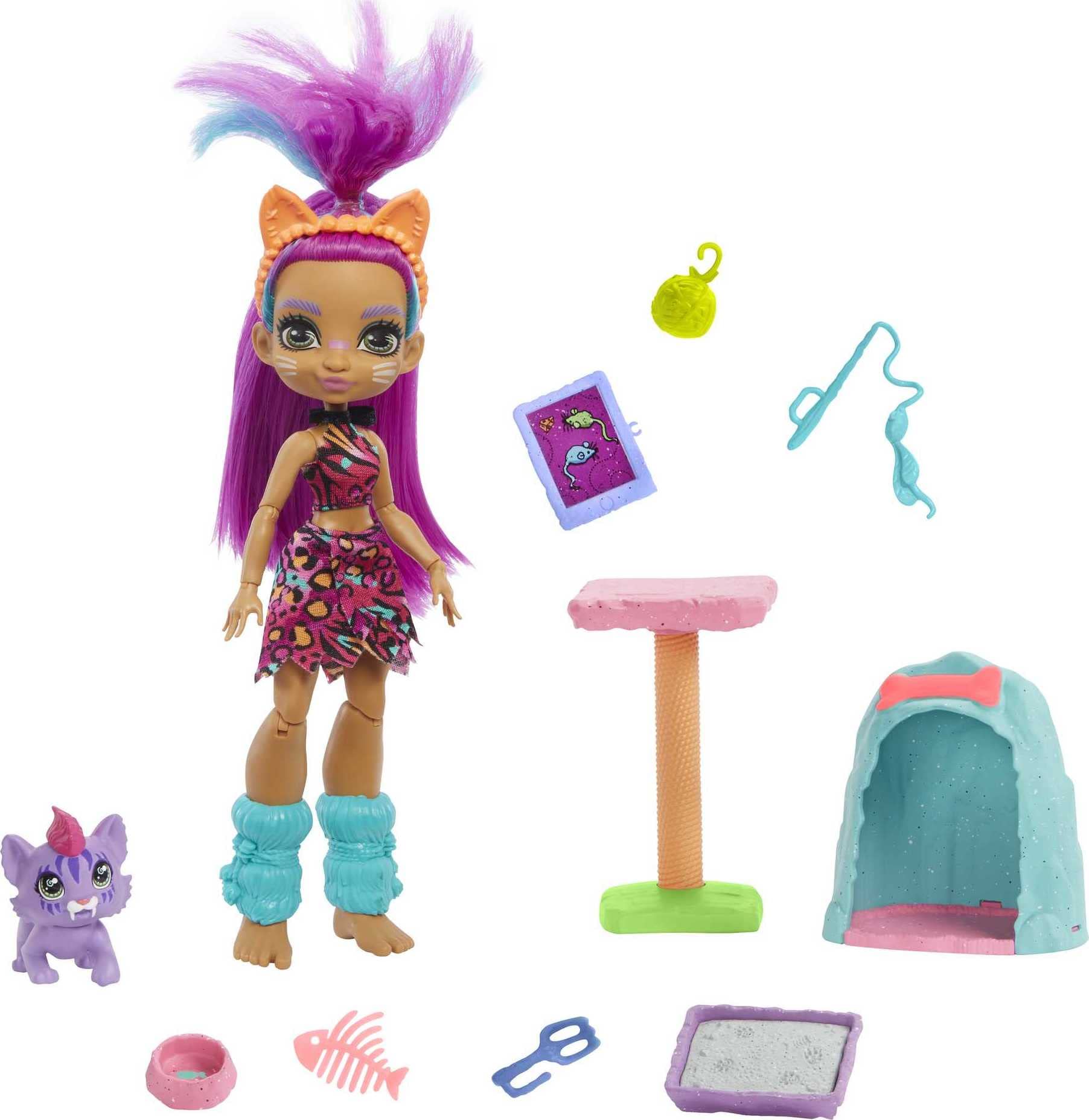 Cave Club Wild About Cats Playset + Roaralai Doll