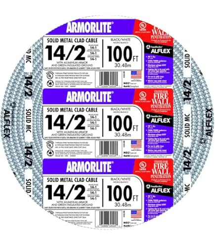 Southwire 68579221 25' 14/2 Type MC Cable, Aluminum - Amazon.com
