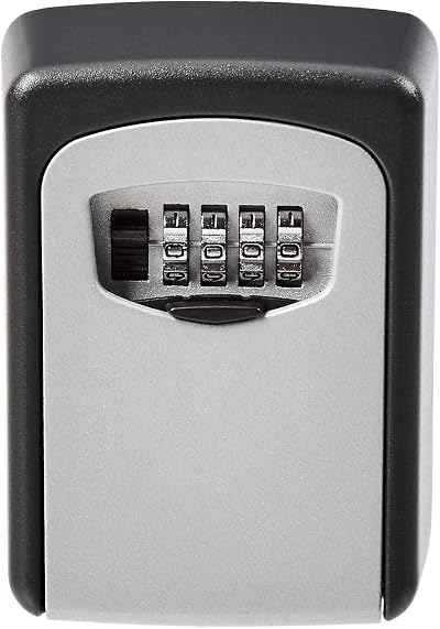 Amazon Basics Wall Mounted Key Storage Box 4-Digit Combination Lock Black