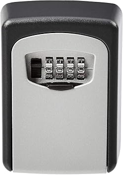 Amazon Com Amazonbasics Wall Mounted Key Storage Box Combination Lock Black Home Improvement