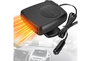 MILUKON Car Heater,2 in1 Portable Heater/Cooling Fan used for Car Heater, Fast Heating Defrost Defogger, Automotive Glass Defroster,(12V 150W)