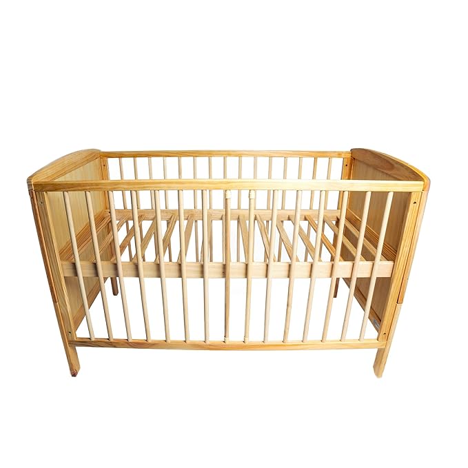 Baby cot bed convertible to junior bed 120 x 60cm, solid wood Amazon