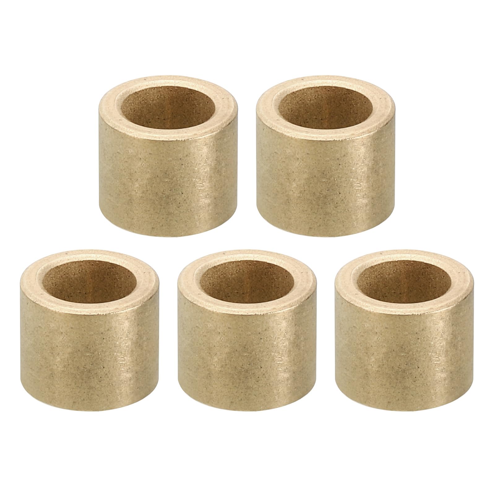 PATIKIL M8 Brass Spacers, 5 Pcs Metal Spacer Brass 8mm ID x 12mm OD x 10mm L Brass Spacers Screw Standoff for 5/16 Inch or M8 Screw