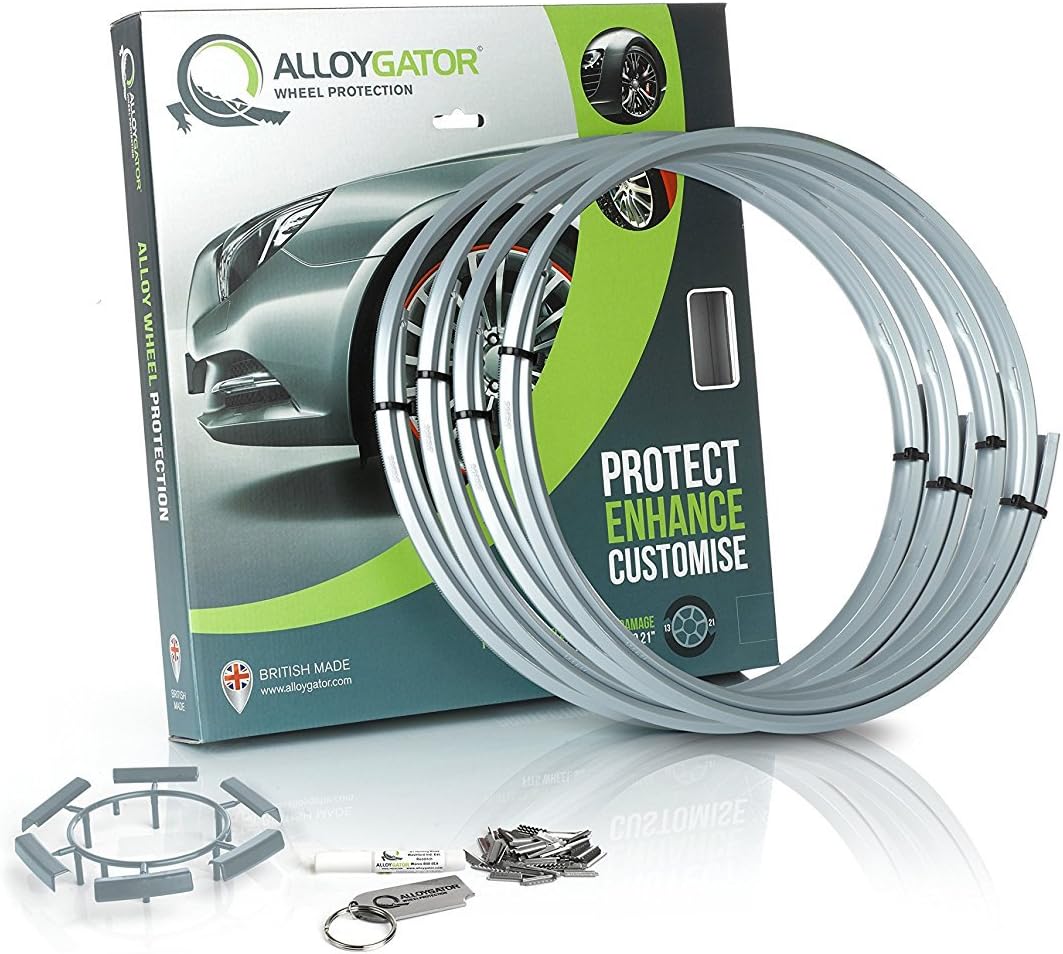 Set of 4 AlloyGator Wheel Protectors (SILVER) Amazon.co.uk Car