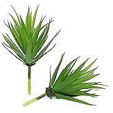 Forever bene Realistic Artificial Succulents-Faux Yucca, Agave Plants, and Gladiolus Zero Maintenance, Plastic Flowers,Water-Free Plants for Bathroom Vegetation,Greenery for Home Office Decor