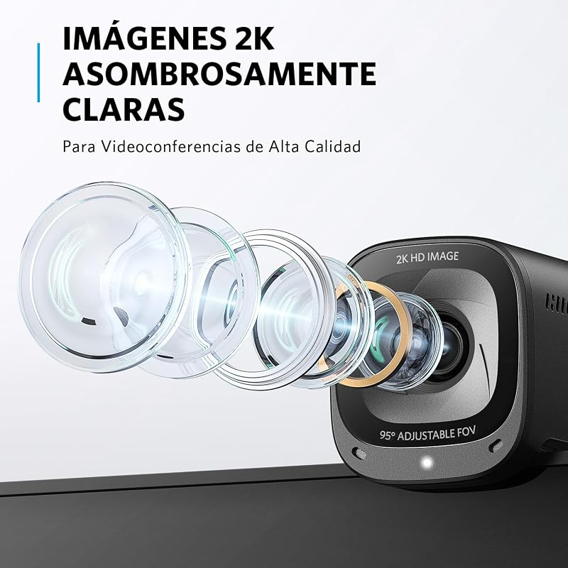 Work PowerConf C200 Webcam USB 2K para portátil