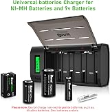 Bonai LCD Rechargeable Battery Charger for AA AAA C D 9V Batteries view 5