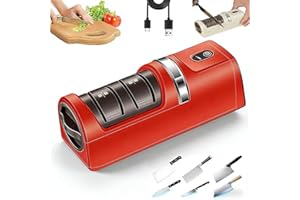 2026 New Automatic Kitchen Knife Sharpener – Cordless, Rechargeable, Portable | Diamond Grinding Wheel & Strong Suction Base 