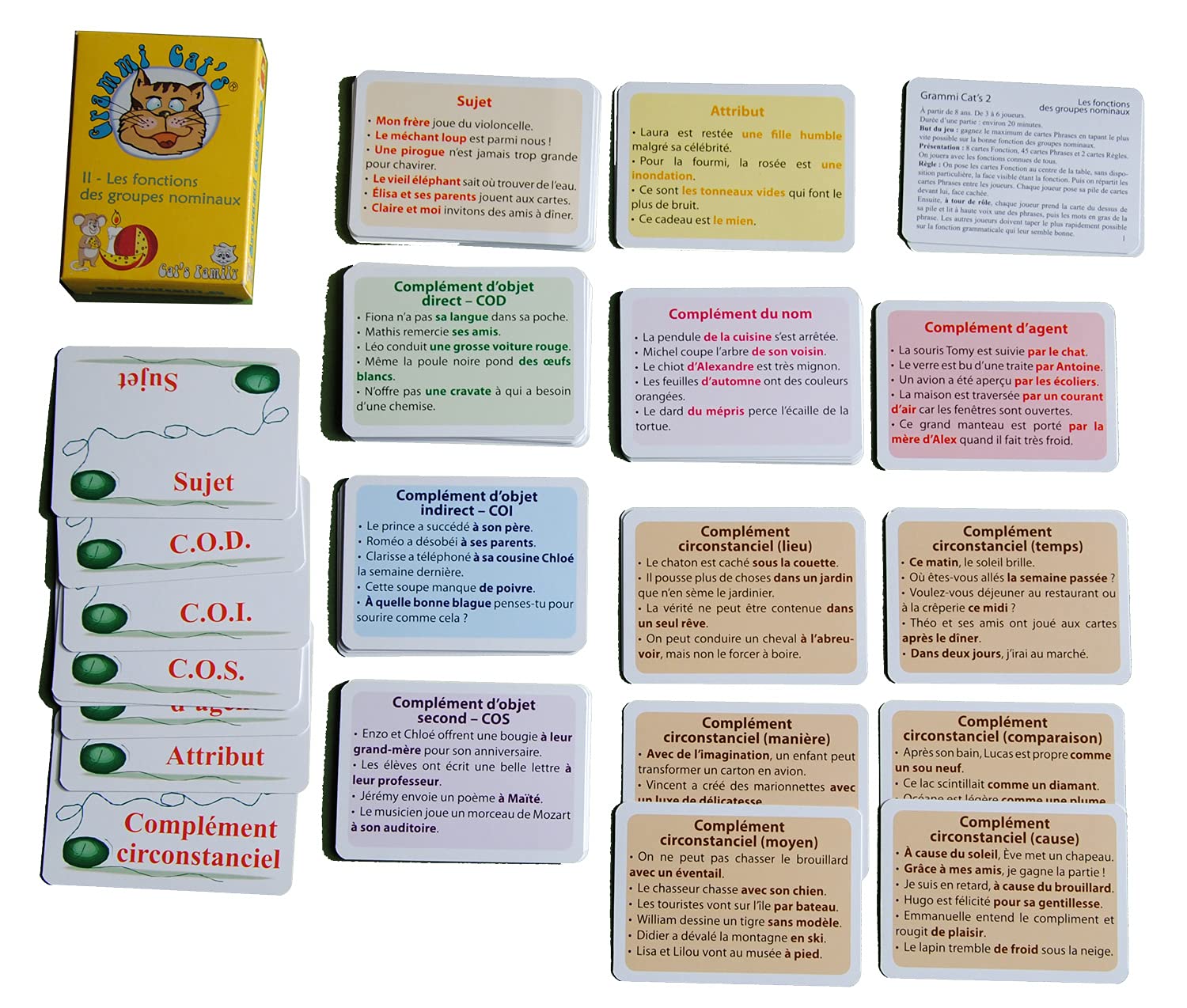 Cat's Family E419 Card Game Yellow