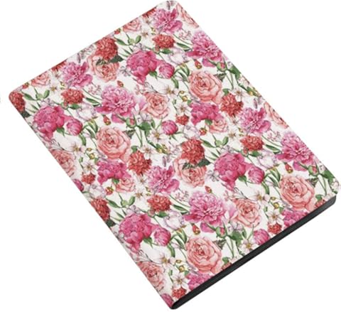 Funda de piel con diseño de flores de acuarela para iPad de 7ª generación de 10.2