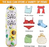 Thinp Sunflower Plastic Bag Holder - Wall Mount Organizer for Kitchen view 6