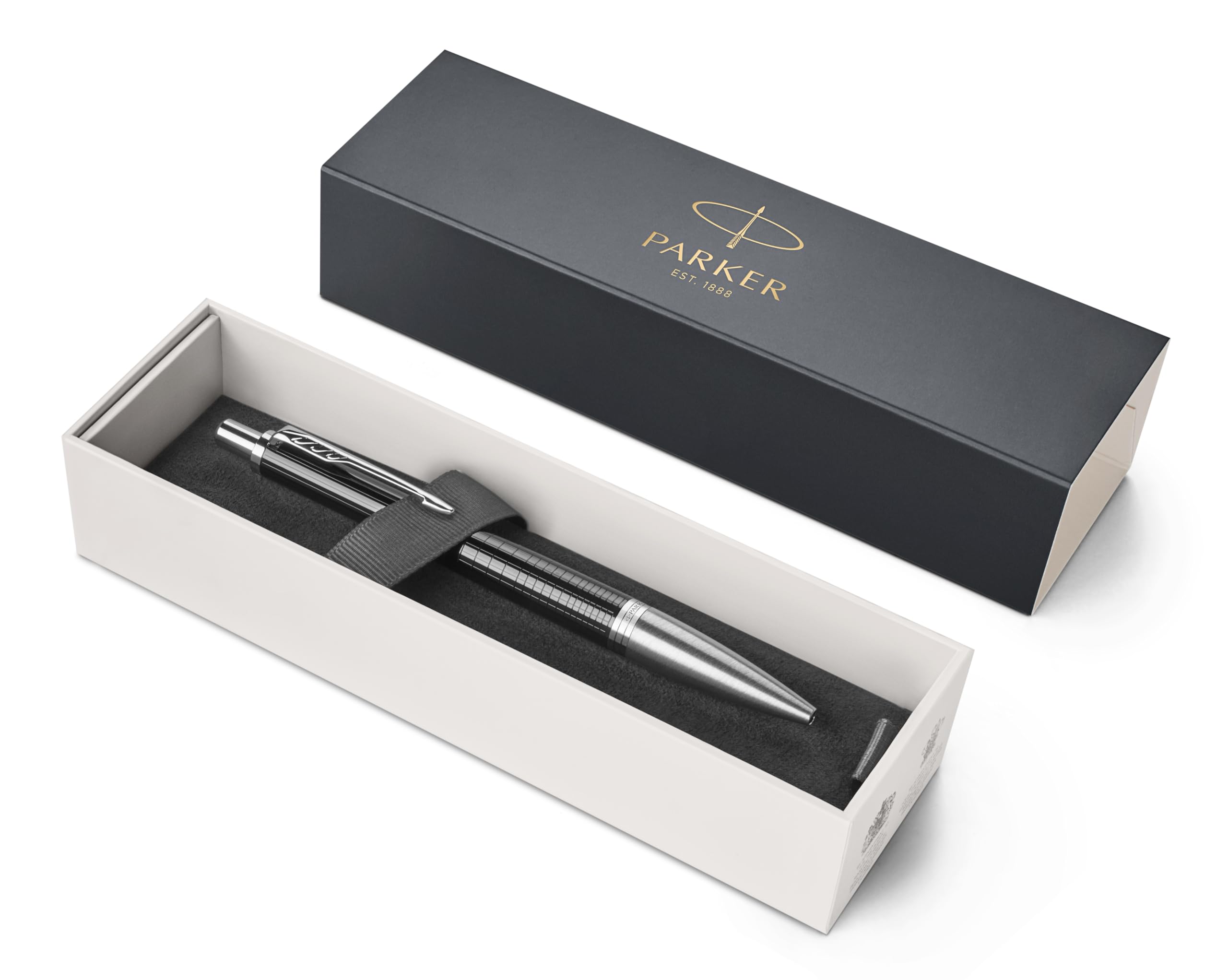 Parker Urban Premium Metal Ballpoint Pen | Ebony Pearl Lacquer with Chiselled Pattern | Black Ink | Gift Boxed