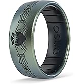 Enso Rings Etched Celtic Collection Silicone Ring - Comfortable and Flexible Design