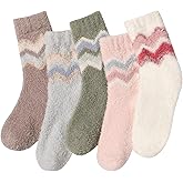Premillow Fuzzy Socks for Women - Winter Fluffy Cozy Socks with Coral Fleece,Warm Soft Slipper Sock for Women