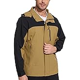 10000mm H2O Waterproof Rain Jacket Windproof Soft Shell Raincoat Windbreaker with Removable Hood