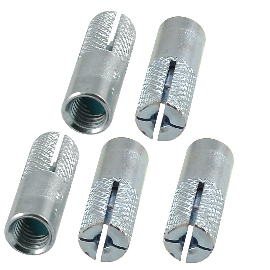 Sourcingmap 25mm Long Metal M6 Threaded Expansion Bolt Sleeve Anchors Tool 5 Pcs