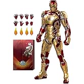 OVONNI 7 Inch MK42Ironman(1/10 Scale) Action Figure,Exquisite Painting Collectible Figure with Lots of Accessories