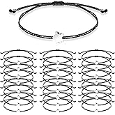 Cunno 50 Pcs Star Shaped Friendship Bracelet Adjustable Wish Bracelet for BFF Women Men Girls Kids Christmas Gifts