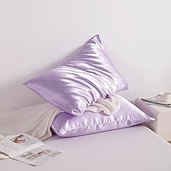 NTBAY 2 Pack Satin Queen Pillowcases for Hair and