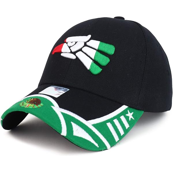 Trendy Apparel Shop Mexico Flag Eagle Snapback Cap - Embroidered Circular Logo, Adjustable, One Size Fits Most