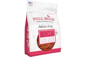 Full Moon Chicken Strips Healthy All Natural Dog Treats Human Grade Made in USA Grain Free 12 oz