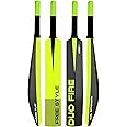 jaspo Duo-Fire Double Strength Turf Cricket bat, Newly launched Dual Color Cricket Tennis Plastic bat Size 34"X 4.5" for All Age Group (Black-Green)
