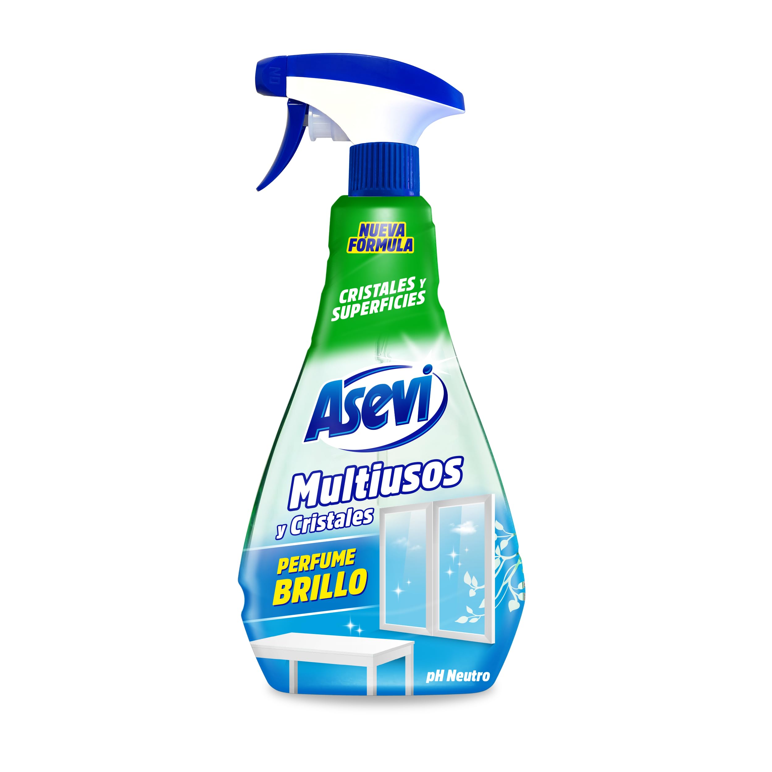Asevi - Asevi Multi-Purpose Cleaner and Glass - Cleans and Polishes Without Leaving a Trace - Spray Cleaner - 750 ml