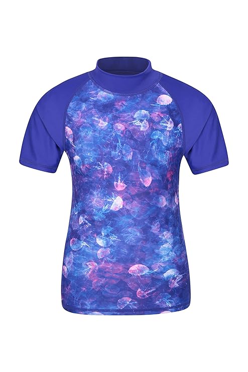 Mountain Warehouse Kurzarm Badeshirt mit Print für Kinder - Schwimmshirt mit LSF50+, Flache Nähte, schnelltrocknendes Rash Gu