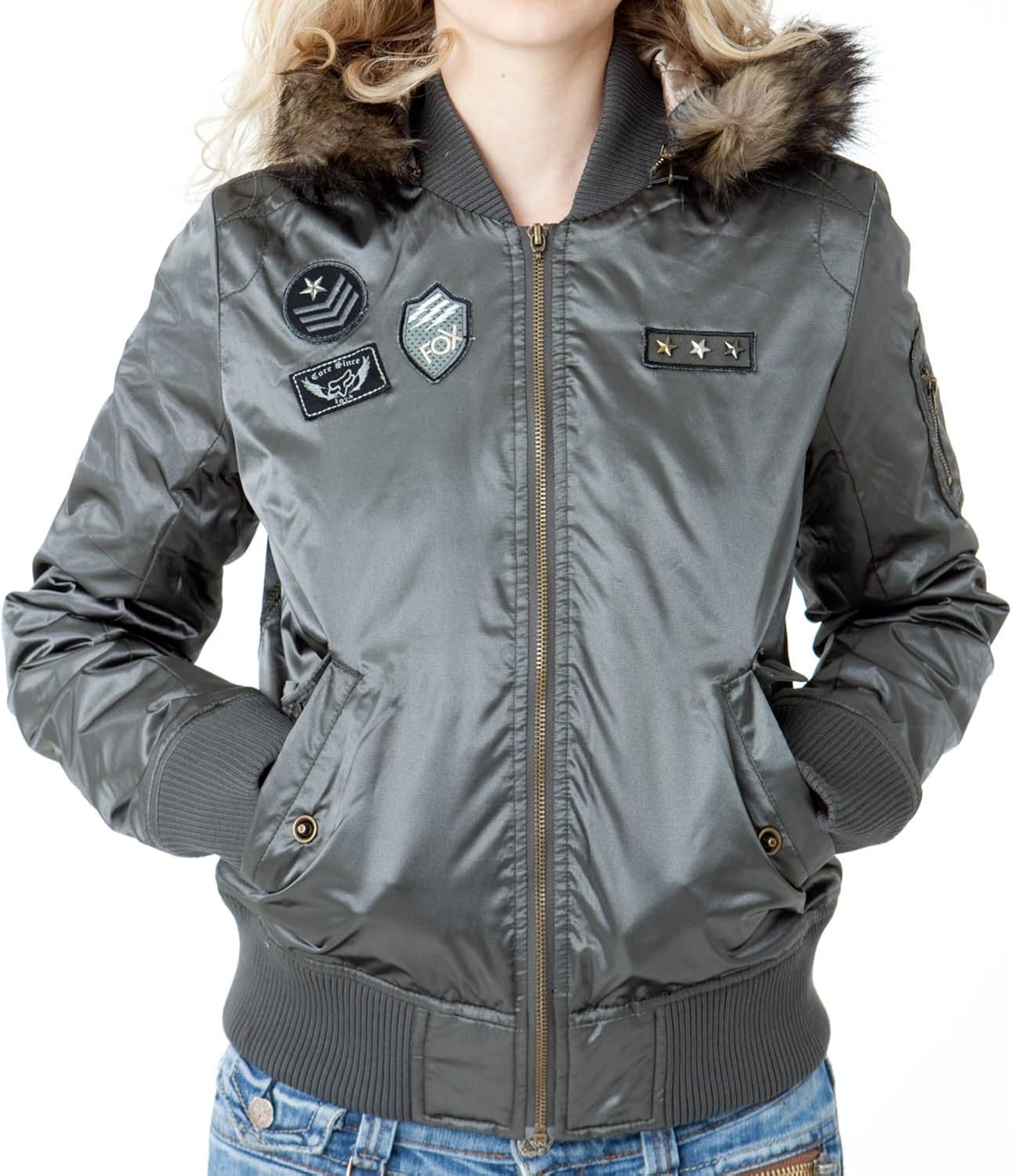 Fox Top Gun Bomber Jacket Gray X Med Clothing