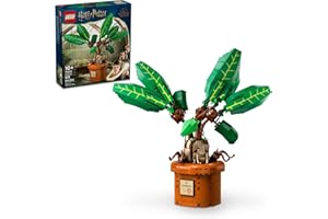 LEGO Harry Potter Mandrake Figure & Pot Plant Toy, Harry Potter Collectible Gift Idea for Kids, Magical Creature Playset for Room décor, Harry Potter Toy for 10 Year Old Girls, Boys or Any Fan, 76433
