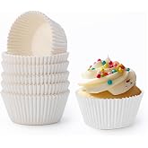 Mini Cupcake Liners,500 pcs White Mini Muffin Liners for Baking | Mini Cupcake Liners,Mini Muffin Liners,No Smell,Small Cupcake Wrappers,Food-Grade,Greaseproof,Cupcake liners for Party