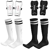 AITUSI Soccer Shin Guards for Kids Youth, Shin Pads and Long Soccer Socks for 3-15 Years Old Boys Girls Toddler Children Teenagers, Soccer Equipment for Football Games
