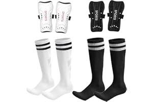 AITUSI Soccer Shin Guards for Kids Youth, Shin Pads and Long Soccer Socks for 3-15 Years Old Boys Girls Toddler Children Teenagers, Soccer Equipment for Football Games