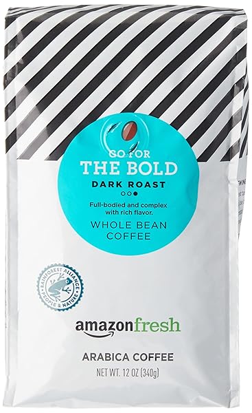 AMAZONFRESH DARK ROAST WHOLE BEAN COFFEE, 12 OUNCE