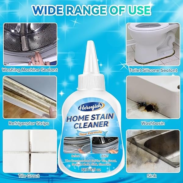 WASHING MACHINE CLEANER, HOME REMOVER GEL, HOUSEHOLD WASHING MACHINE CLEANER, REFRIGERATOR STRIPS, CLEANER FOR TILES GROUT SEALANT BATHROOM HOME KITCHEN SINKS CLEANING GROUT CLEANER(8 FL OZ)