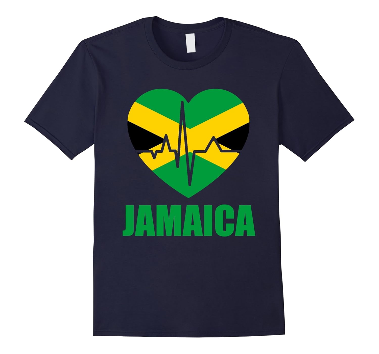 Storecastle: My Heart Beats For Jamaica Flag Pride T-Shirt-Rose