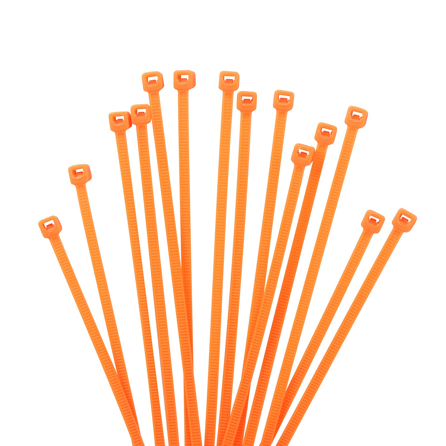 XINGO 1000 PCS Orange Cable Ties, 100mm x 2.5mm, 18lb Strength, Small Tie Wraps Self-Locking Nylon Zip Ties for Indoor and Outdoor Use — image 1
