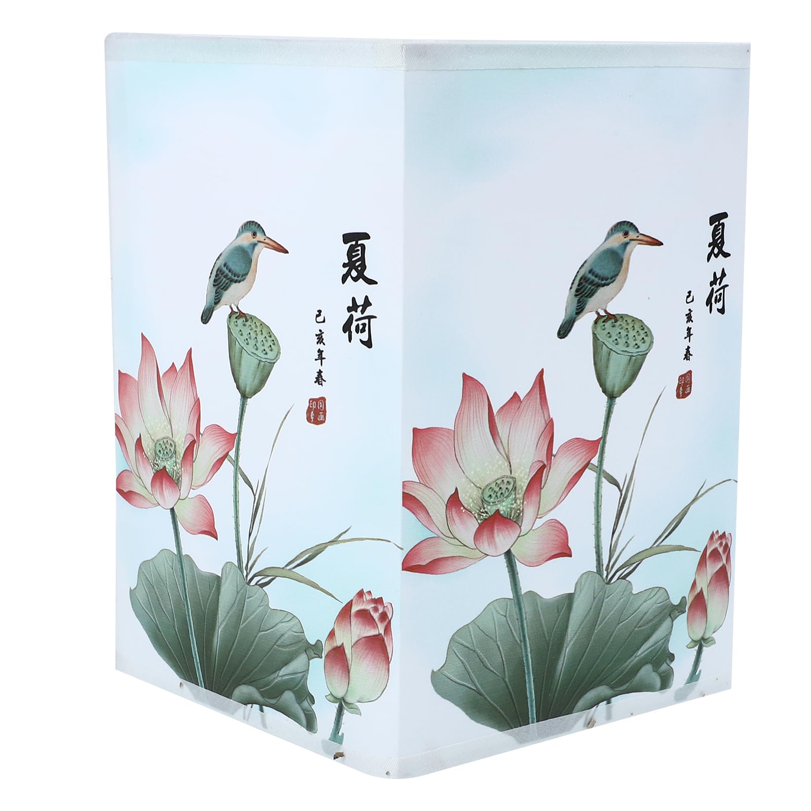 DOITOOL Square 5.5 Inch Lamp Shade Chandelier with Cloth Cover for Indoor Table Lamps Office Study Room Lighting