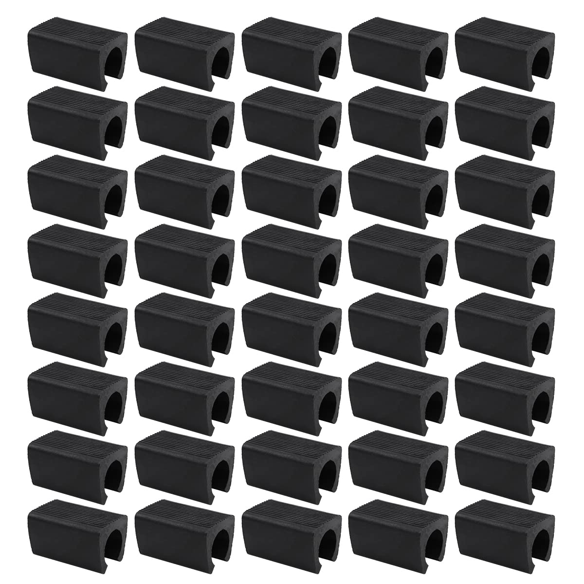 WANGCL 40 Pcs Nonslip Chair Sled Floor Protectors Chair Foot Rail Protectors Chair for Metal Chairs U Shape Foot Cap Fit Furniture Leg 14mm