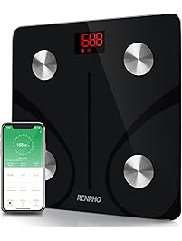 RENPHO Bluetooth Body Fat Scale - FDA Approved - Smart BMI Scale Digital Bathroom Wireless Weight Scale, Body Composition Analyzer with Smartphone App, 396 lbs