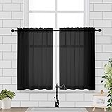 Chyhomenyc Sheer Curtains 36 Inch Length, Short