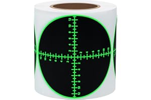 Aleplay 3" Splatter Shooting Target Stickers Bullseye, Adhesive Reactive Targets Number for Shooting with Fluorescent Green I