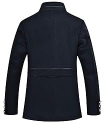 chouyatou Men's Gentle Band Collar Single Breasted