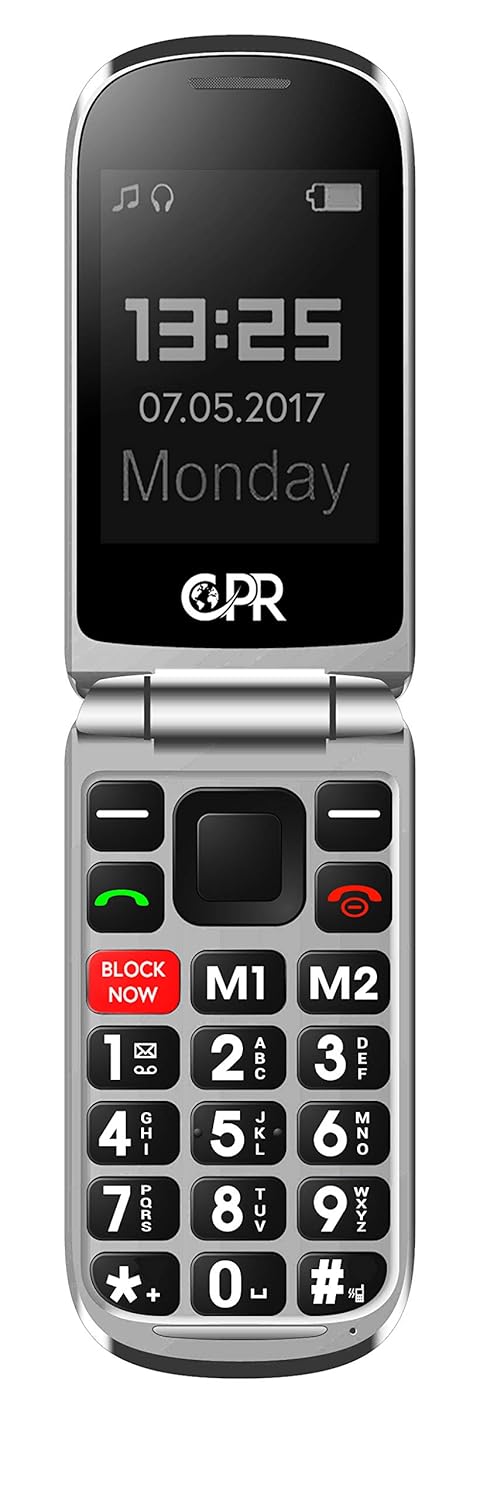 CPR CS900 Flip Cell Phone for Seniors and Elderly with Big Buttons, Robocall Blocker and SOS Emergency Assist Function, 3G Unlocked Sim Free Mobile