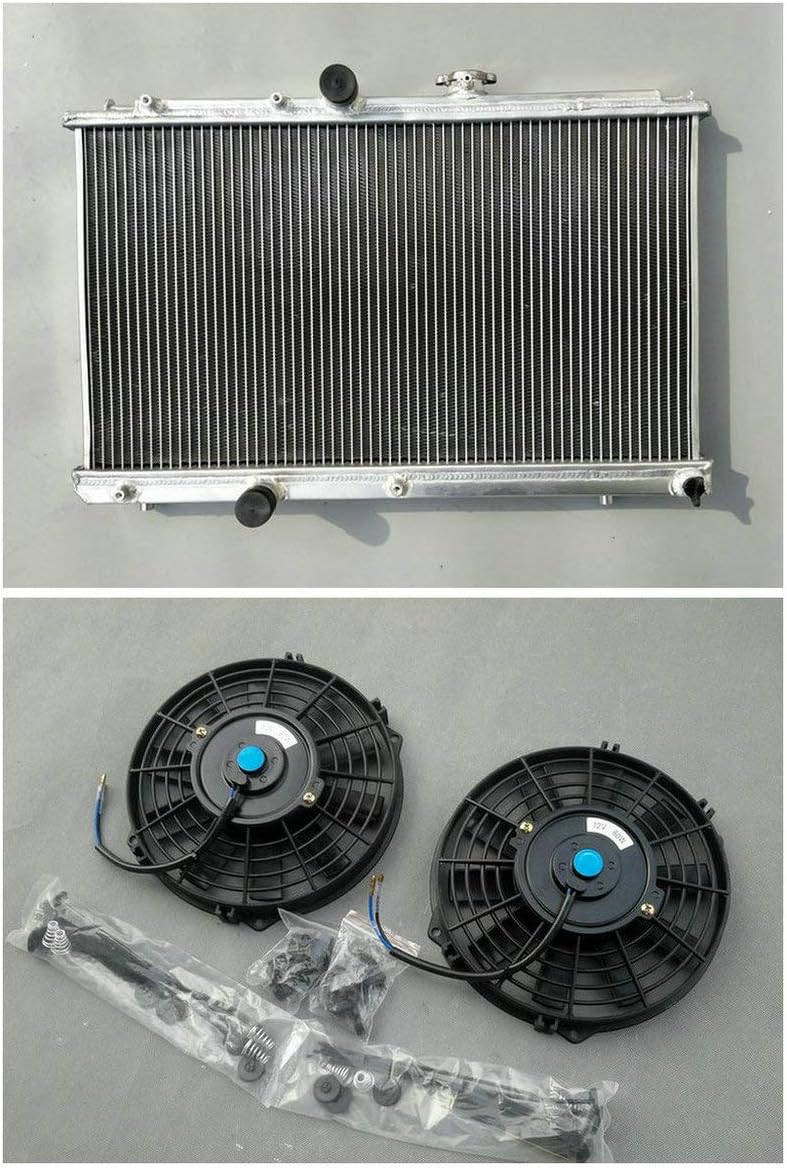 ALUMINUM RADIATOR+FAN 1992-1998 FOR TOYOTA COROLLA AE101/AE111 4A-GE1.6L 20V MT