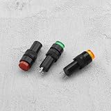 ECSiNG 18PCS 10mm LED Power Indicator Lights DC 12V Red Green Yellow Panel Mount view 5