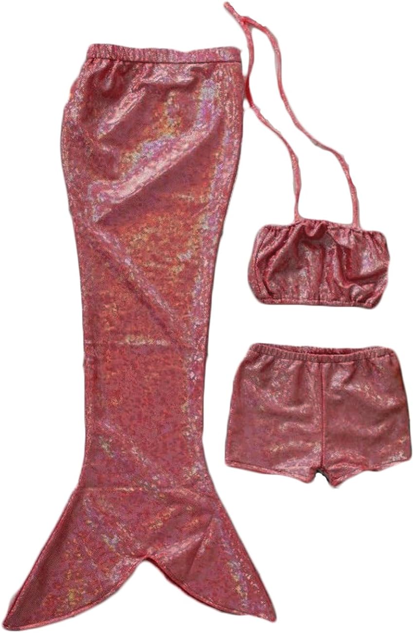 Lovely Little Girls Mermaid Swimsuit Bikini Swimwear 3pcs
