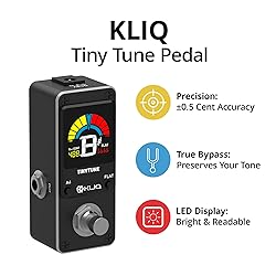 KLIQ TinyTune Pro Stage Tuner Pedal for Guitar