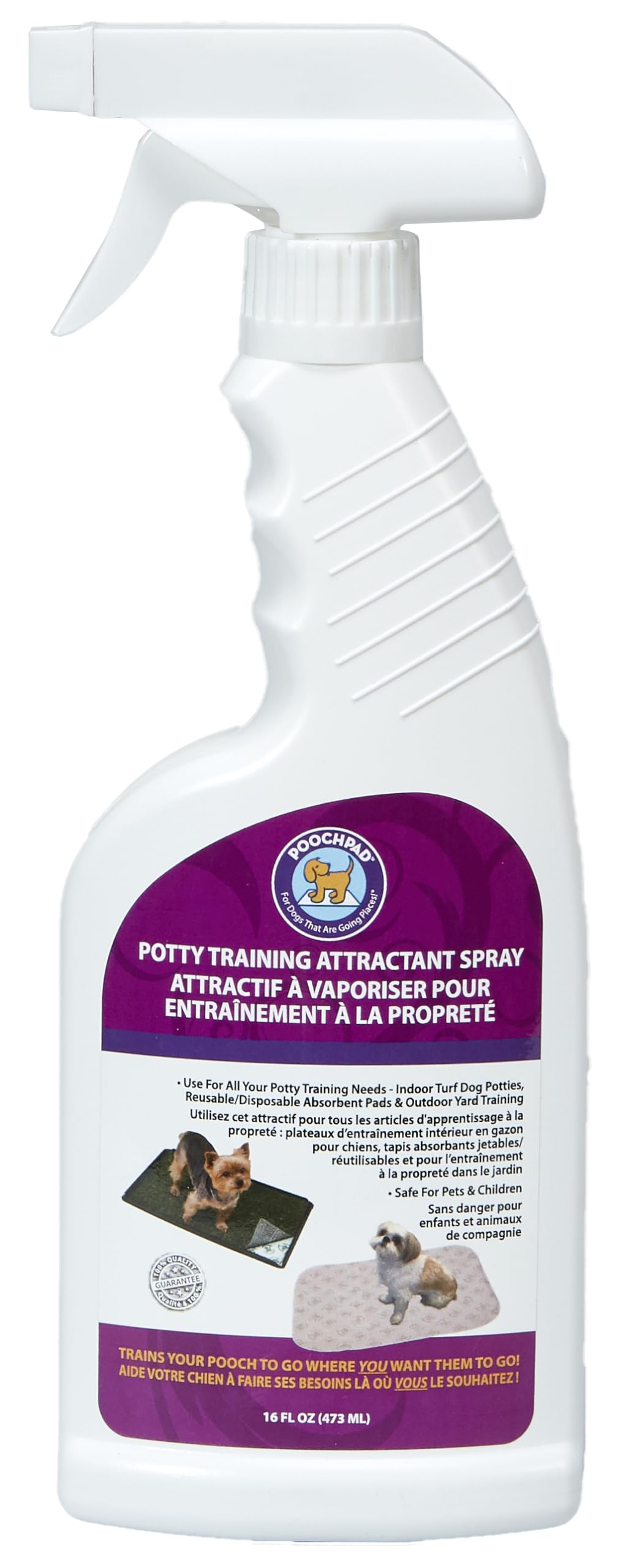 Photo 1 of PoochPad Potty Training Attractant Spray for Dogs & Puppies 16 oz, Made in USA, Indoor Potty Pad & Outdoor Use, Dog Training & Behavior Aids Housebreaking Supplies